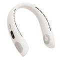 Portable Bladeless Fan, LED Display, Wearable Personal Fan, 3 Speeds, Hands Free Neck Fans for Travel, Outdoor, Camping (White) product image