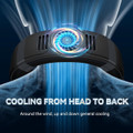 Portable Bladeless Neck Fan, Rechargeable Cooling Fan with Cooling Plate Wearable Personal Cooler for Travel Gifts Women Men (Black) product image