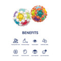 Finger-Top Massage Fidget Puzzle Ball Spinner product image