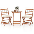 3-Piece Acacia Wood Patio Bistro Set with Table and Chairs product image