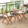 3-Piece Acacia Wood Patio Bistro Set with Table and Chairs product image