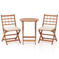 3-Piece Acacia Wood Patio Bistro Set with Table and Chairs product image