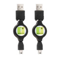 iEssentials Mini USB to USB Fast Transfer Retractable Data Cable (2-Pack) product image