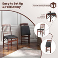 Folding Dining Chairs with PVC Padded Seat (Set of 2) product image