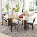 Folding Dining Chairs with PVC Padded Seat (Set of 2) product image