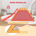 Kids' 5-in-1 Indoor Jungle Gym with Slide, Climbing Wall, & Rope Wall product image