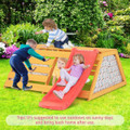 Kids' 5-in-1 Indoor Jungle Gym with Slide, Climbing Wall, & Rope Wall product image
