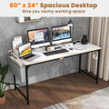 60-Inch Computer Desk with Charging Station Storage Bag product image
