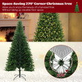 8 ft Pre-Lit Artificial Christmas Tree for Corners  product image