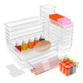 25-Piece Clear Plastic Drawer Organizers product image
