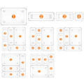 25-Piece Clear Plastic Drawer Organizers product image