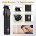 Hair Clippers for Men Professional Barber Trimmer Set Electric Cordless Foil Shavers Razor Cutting Grooming Kit(Black) product image