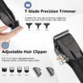 Hair Clippers for Men Professional Barber Trimmer Set Electric Cordless Foil Shavers Razor Cutting Grooming Kit(Black) product image