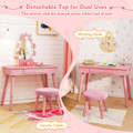 Princess Vanity Table and Chair Set with Lighted Mirror product image