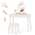 Princess Vanity Table and Chair Set with Lighted Mirror product image