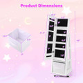 2-in-1 Kids' Play Jewelry Armoire with Full Length Mirror & Drawers product image