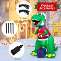 6ft Inflatable Christmas Dinosaur  Decoration with LED Lights product image