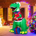 6ft Inflatable Christmas Dinosaur  Decoration with LED Lights product image