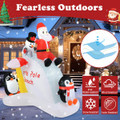 6-Foot Christmas Inflatable with Blow-up Penguins & Santa product image