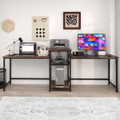 97-Inch Double Computer Desk with Power Outlets product image