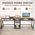 97-Inch Double Computer Desk with Power Outlets product image