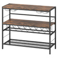 41-Inch 4-Tier Bar Table with Wine Rack & 4 Rows of Glass Holders product image
