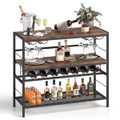 41-Inch 4-Tier Bar Table with Wine Rack & 4 Rows of Glass Holders product image
