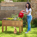 Solid Wood Elevated Planter Box with Legs product image