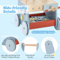 2-in-1 Wooden Baby Push Walker with Multi-Activity Center product image