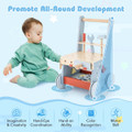 2-in-1 Wooden Baby Push Walker with Multi-Activity Center product image