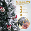 Flocked Artificial Christmas Tree with Clusters of Berries (5, 6, or 7 ft) product image