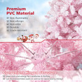 7.5FT Pre-Lit Snow Flocked Pink Christmas Tree product image