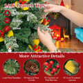 5/7.5/9FT Artificial Christmas Tree with Branch Tips and Festive Charms product image