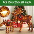 Set of 2 Light-Up Christmas Moose Decorations  product image