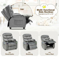 Kids' Velvet Recliner Chair with Cup Holder and Pockets product image