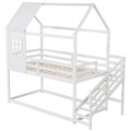 Twin House Bunk Bed with Stairs product image