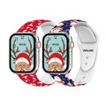 Christmas/Holiday-Fun Silicone Sport Bands for Apple Watch (2-Pack) product image