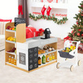 Kids' Pretend Play Grocery Store Set with Shopping Cart & 2 Chalkboards product image