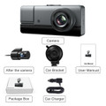 3 Channel WiFi Dash Cam Front and Rear Inside, 4K+1080P+1080P Dash Camera for Cars Front and Rear 24H Parking Mode App Control product image