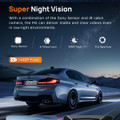 3 Channel WiFi Dash Cam Front and Rear Inside, 4K+1080P+1080P Dash Camera for Cars Front and Rear 24H Parking Mode App Control product image