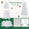 7FT Artificial Christmas Tree with 1880 PVC Branch Tips and LED Lights product image