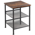 3-Tier Industrial End Table with Mesh Shelves and Adjustable Shelves product image