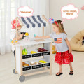 Kids' Wooden Ice Cream Cart with Chalkboard and Storage product image