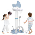 4-in-1 Toddlers Basketball Hoop with Basketball, Soccer, Golf and Ring Toss Games product image