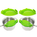 Easy Snap-On Heat Resistance Silicone Kitchen Strainer (2-Pack) product image