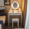 Vanity Table Set with 10 Light Bulbs  product image