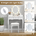 Vanity Table Set with 10 Light Bulbs  product image
