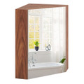 Corner Medicine Cabinet with Open Mirror Door & Adjustable Shelf product image