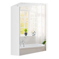 Corner Medicine Cabinet with Open Mirror Door & Adjustable Shelf product image