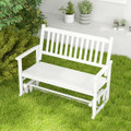 2-Seat Outdoor Glider Bench with Armrests and Slatted Seat product image